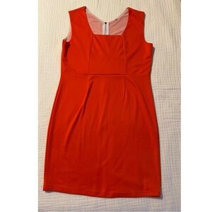 Retro Wiggle Dress with White Zipper Detail